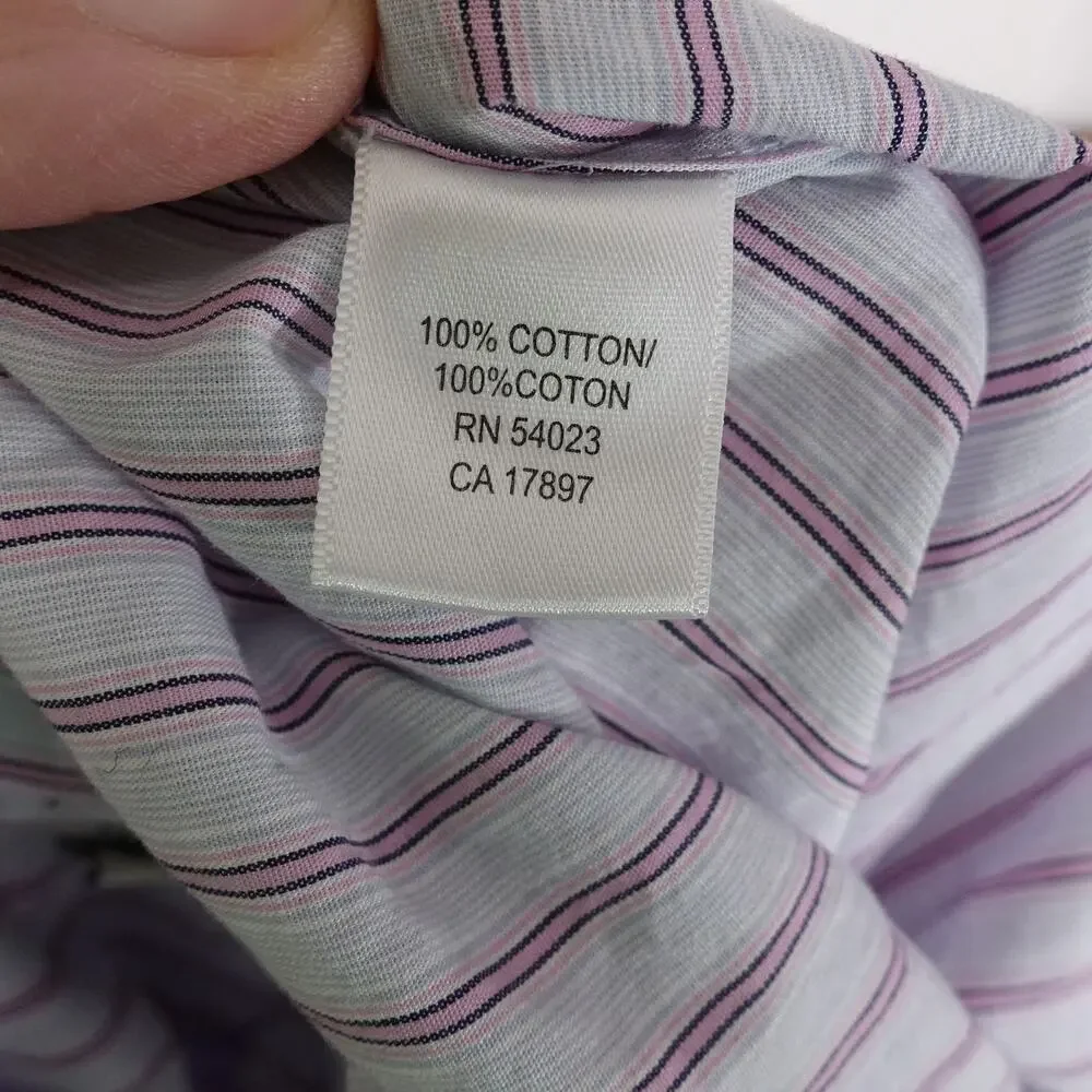 BANANA REPUBLIC CLASSIC FIT STRIPED BUTTON DOWN SHIRT MENS SIZE M 15-15.5‎